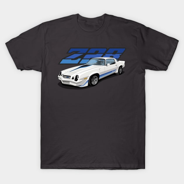 1981 Chevrolet Camaro Z28 in white T-Shirt by candcretro